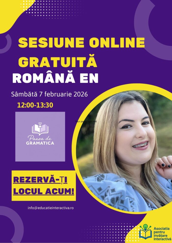 Sesiuni gratuite: încă un profesor se alătură inițiativei noastre
